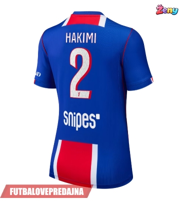 Lacne Ženy Futbalové dres Paris Saint-Germain Achraf Hakimi #2 2026-27 Krátky Rukáv - Domáci